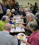 A good feed had by all, with a vegetarian option available for non-carnivores