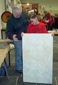 Learning how to 'walk' a flag (using a light-weight wooden substitute - toes are precious!)
