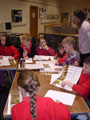Learning about the various fossilised fish commonly found in Caithness flagstone
