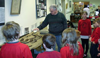 Hugh explains about the various hand tools used by workers in the Castlehill quarries in the late 1800s