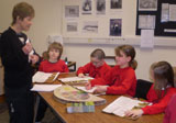 Jane explains about the fossils
