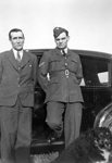 John Burns in uniform (on right)
