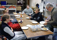The theory session over, it's time for lunch
