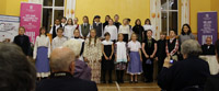 The pupils of Primary 6 & 7 from Castletown Primary School sung "Daisy Bells" and "When Father papered the parlour"