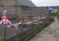 Dry but breezy - the garden was decked out in fine style