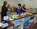 Refreshments including a splendid array of home baked cakes and fancy pieces were available throughout the day