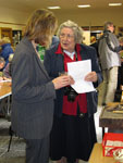 Sheila and Liz in deep conversation