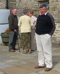 Keith takes a stroll on the patio. Thankfully the weather kept dry, if a little blustery