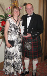 Neil & Liz Buchan with the coveted award, which will be proudly displayed in Castlehill Heritage Centre