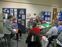 Muriel introduces the workshop and explains about the various examples on display.