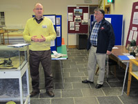 Vice Chairman Neil introduces the exhibition opener, Billy Farquhar, who recently retired as Coxswain of Thurso Lifeboat