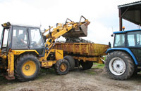 Five trailer loads of good quality Caithness stone were recovered for re-use.