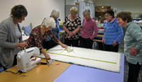 Helen demonstrates how to create a roman blind