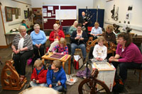 Spinning and knitting took place throughout the day at Castlehill