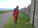 Trendy - full safety gear, including steel toe cap wellies!